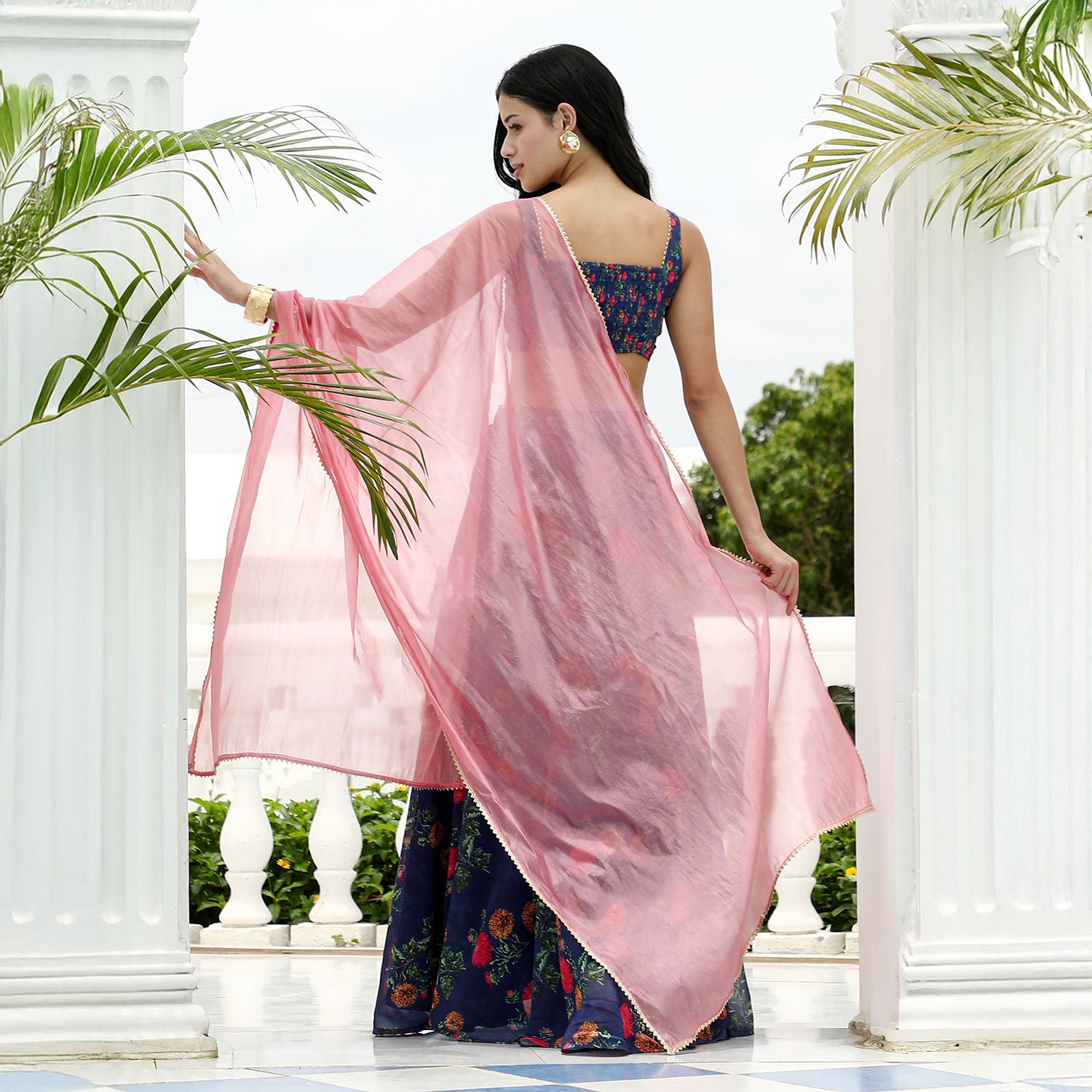 Bloom-Imprint Lehenga Co-Ord Set