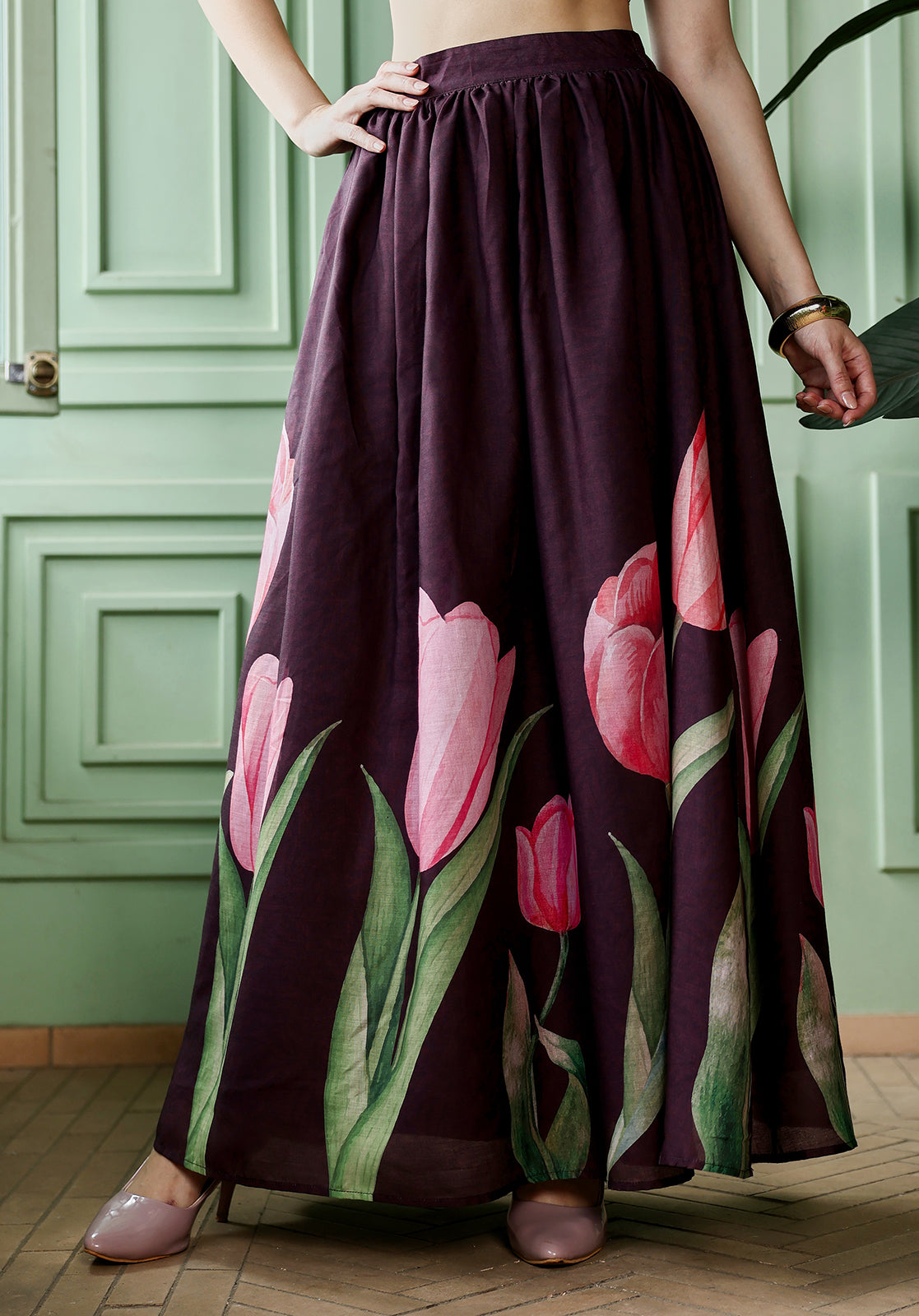 Foliage-Roses Imprint Co-Ord Set