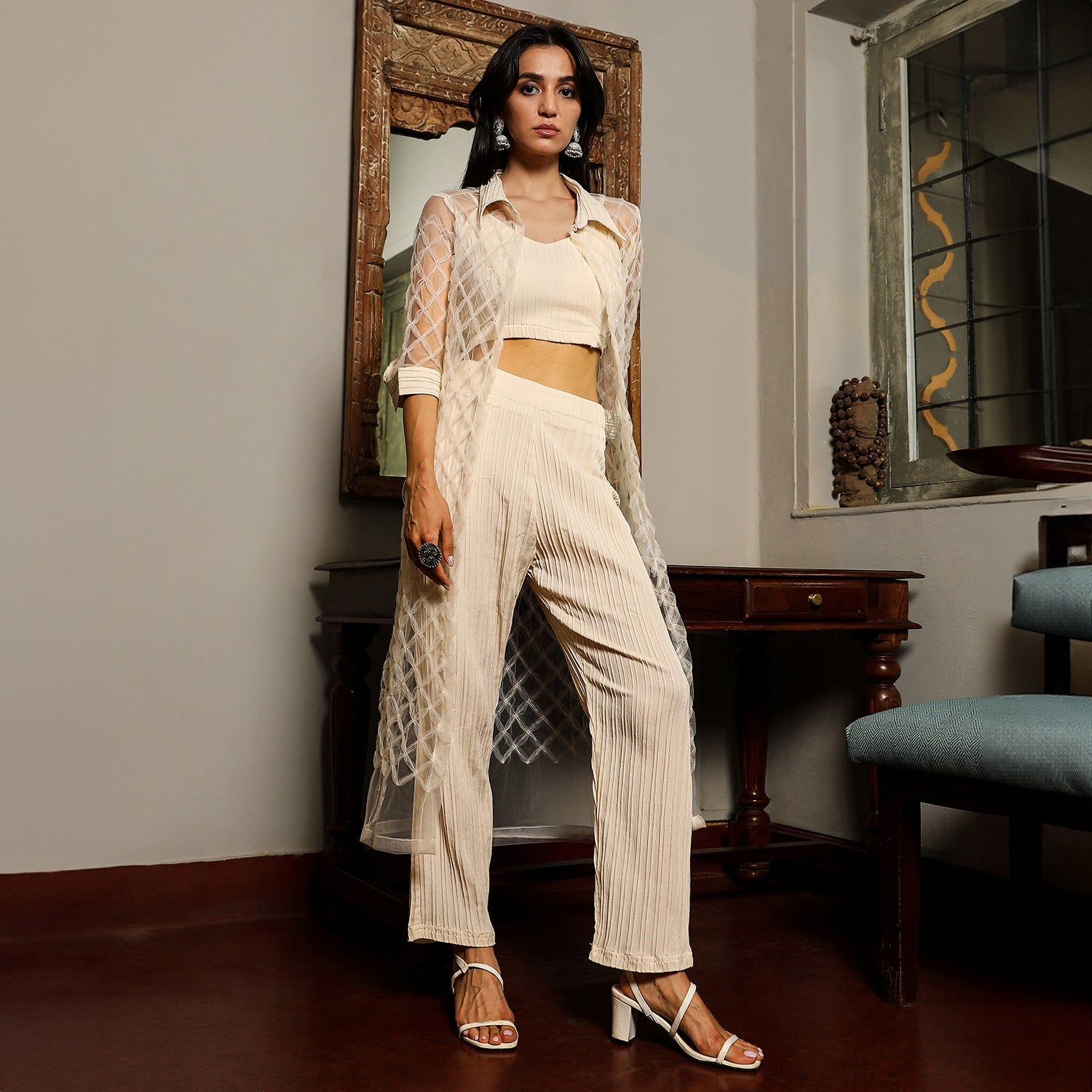 Sheer Geometric Co-Ord Set